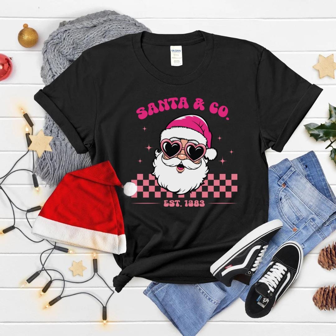 Santa and Co. T-Shirt – Embrace the Retro Holiday Spirit!