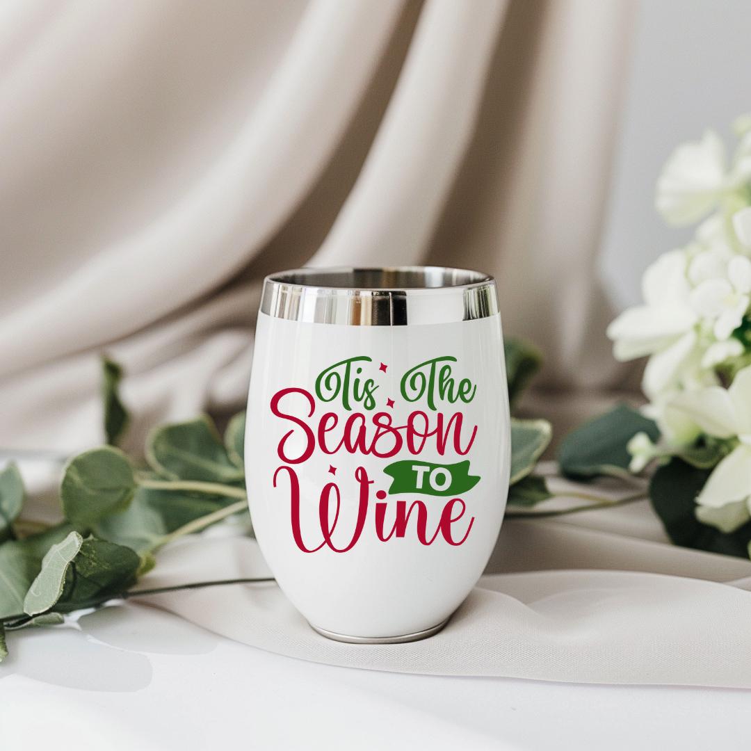 Joyful Cheers: Festive Christmas Travel Wine Glass