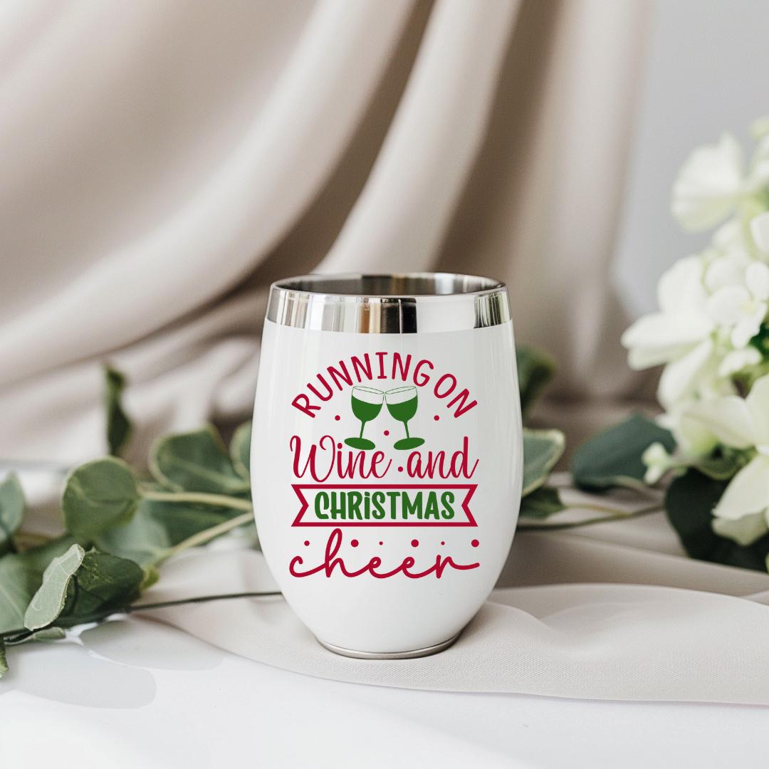 Joyful Cheers: Festive Christmas Travel Wine Glass