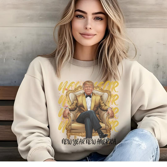 Unisex New Year New America Trump Sweatshirt – Celebrate in Style!